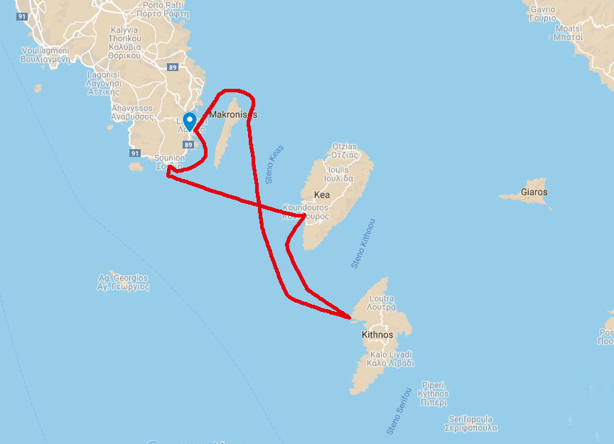 Routes Vip sea transfer Lavrio Greece